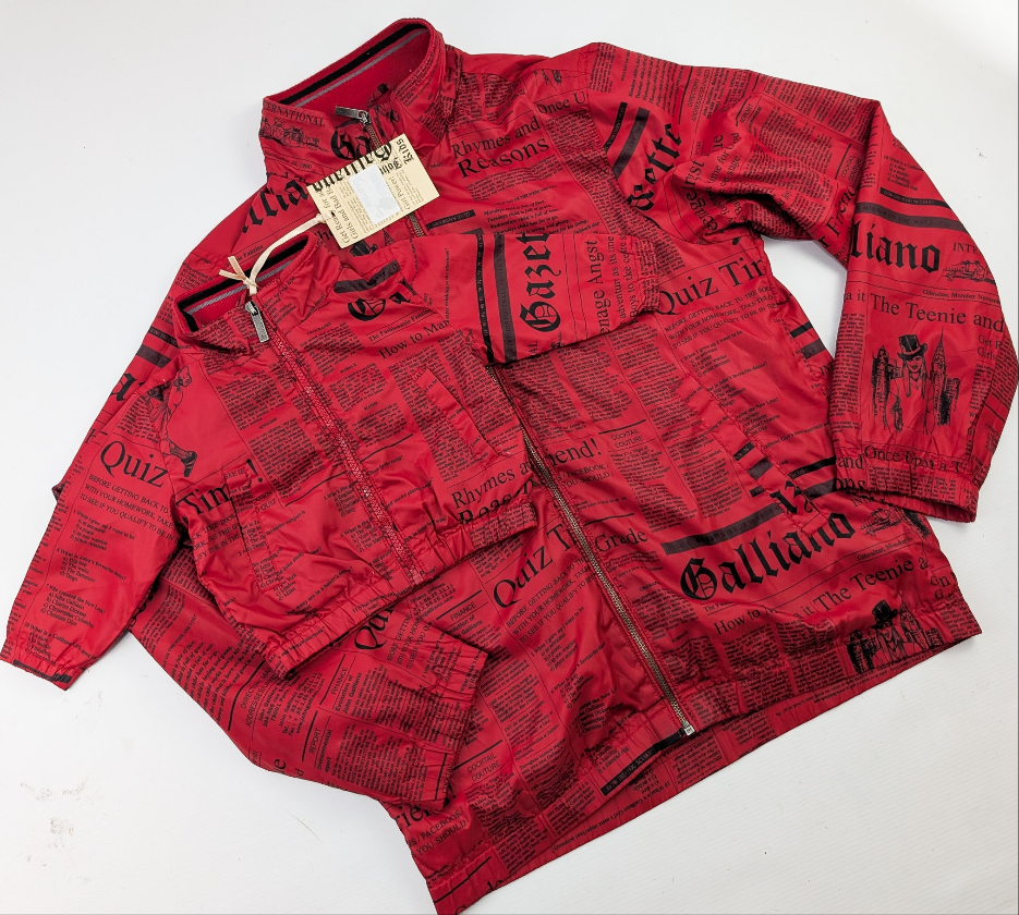 John Galliano jacket with "newspaper" monogram - 1Y
