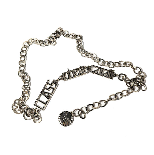 Roberto Cavalli silver chain belt