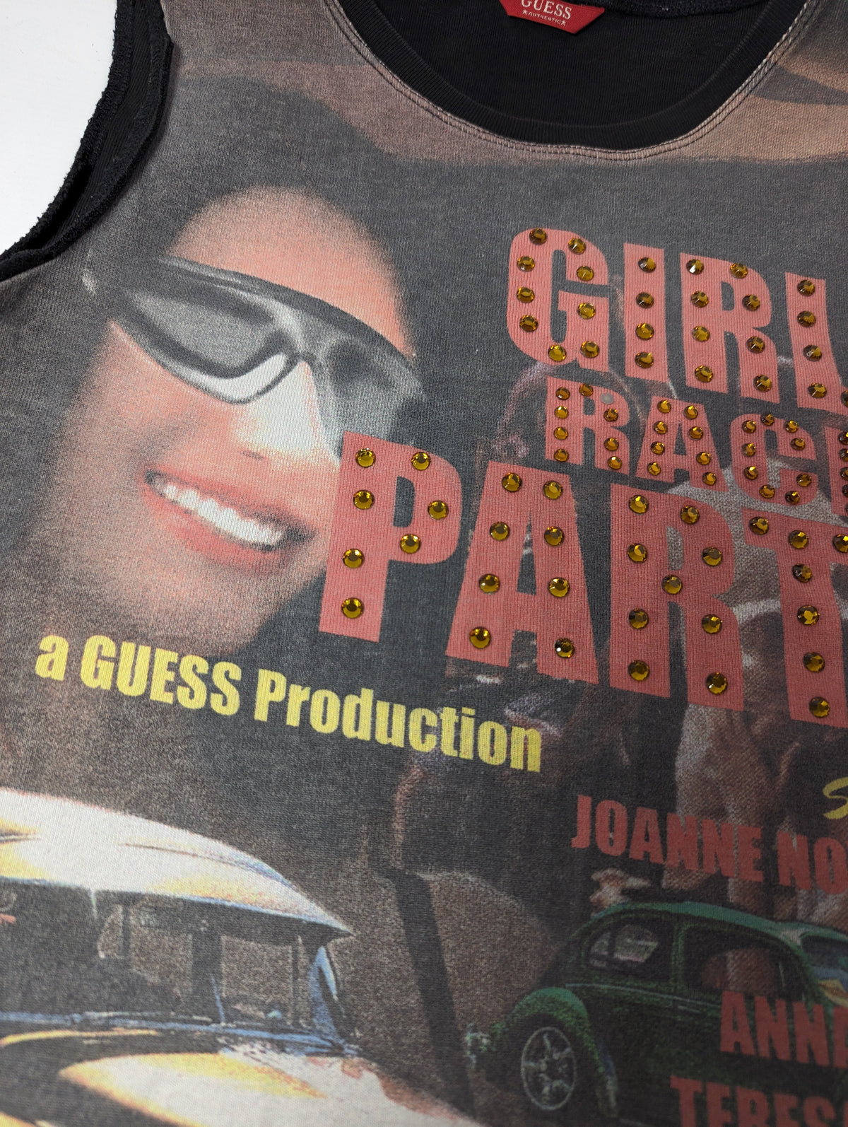 Vintage Guess "Girls races party" tank top