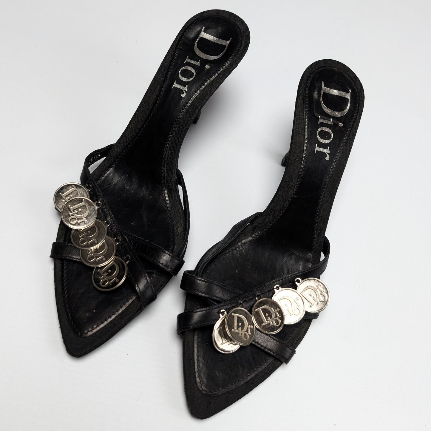 Dior by Galliano Coin-Embellished Mules - EU39|6UK|8US