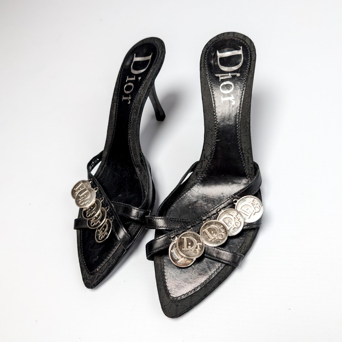 Dior by Galliano Coin-Embellished Mules - EU39|6UK|8US