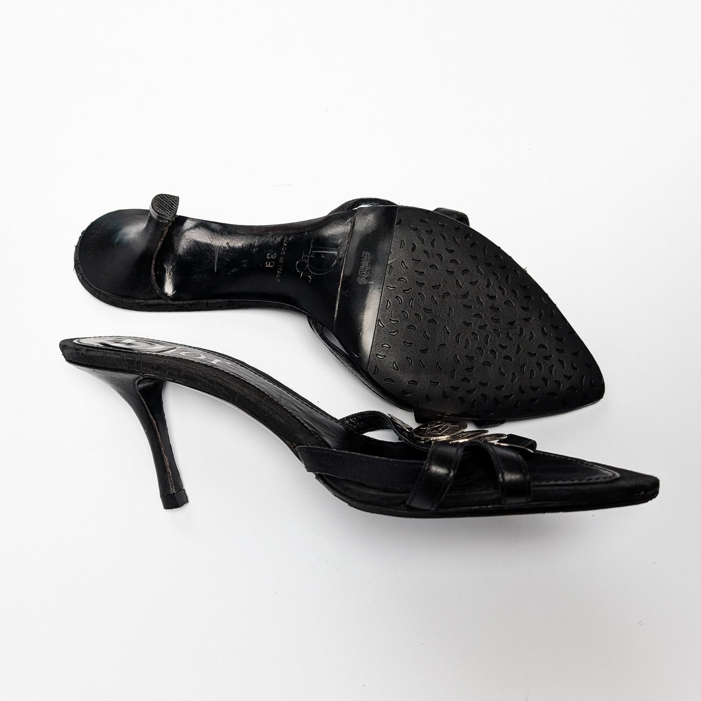 Dior by Galliano Coin-Embellished Mules - EU39|6UK|8US