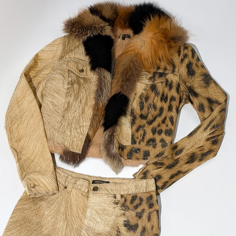 Roberto Cavalli leopard fur jacket