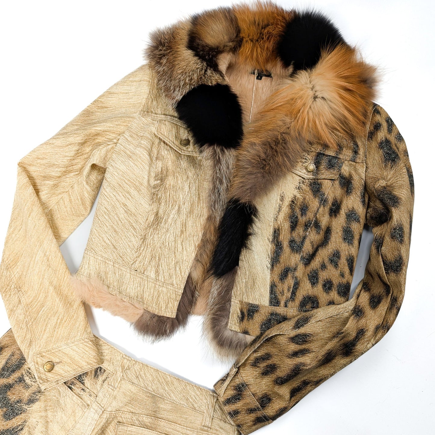 Roberto Cavalli leopard fur jacket