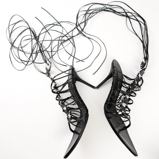 Gianmarco Lorenzi tie sandals - EU37|UK4|US6