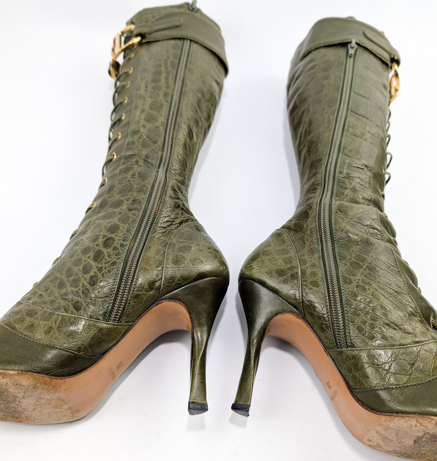 Dior by Galliano Fall 2000 Buckle Boots - EU39|UK6|US8