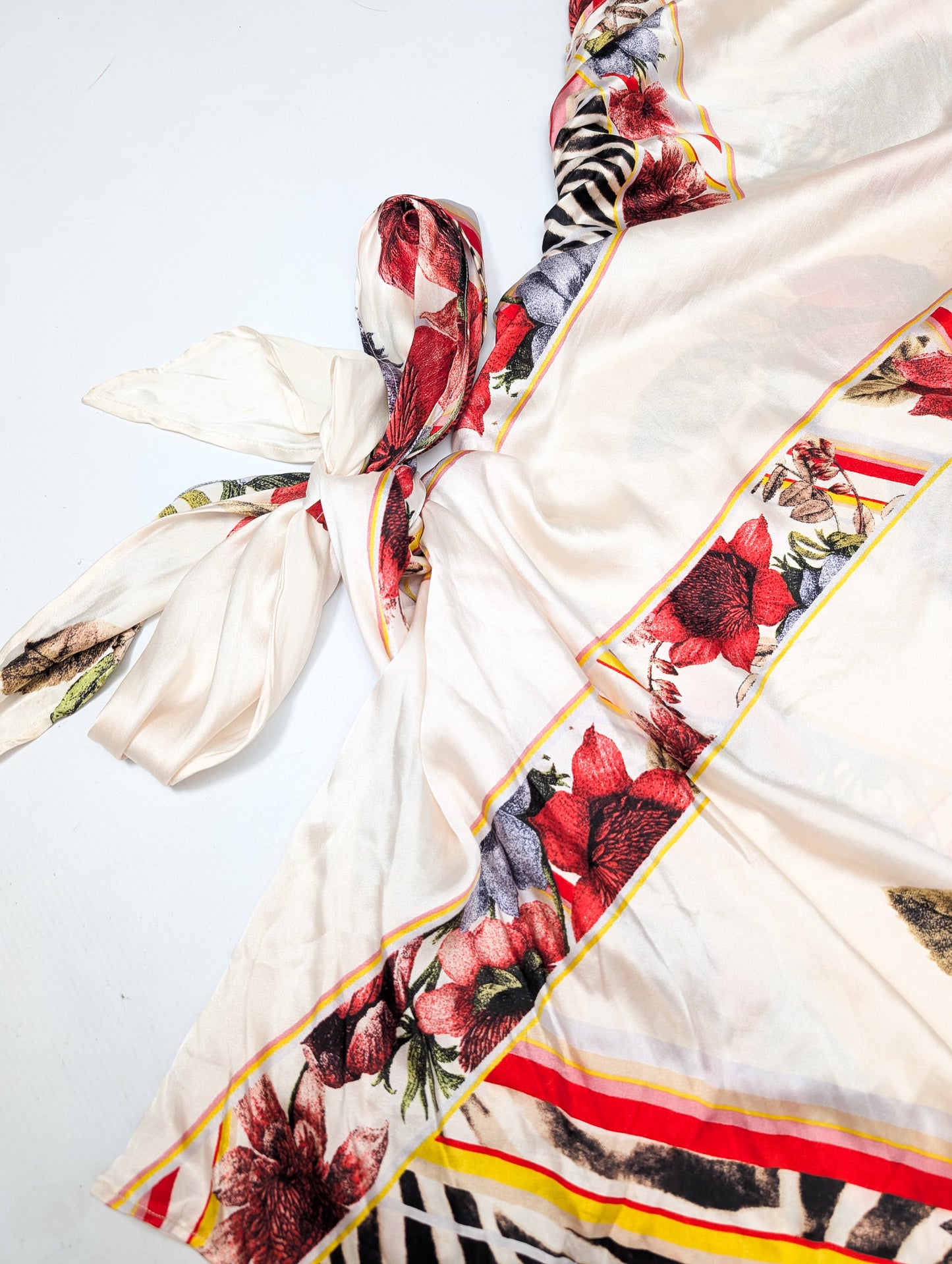 Cavalli silk floral pattern dress