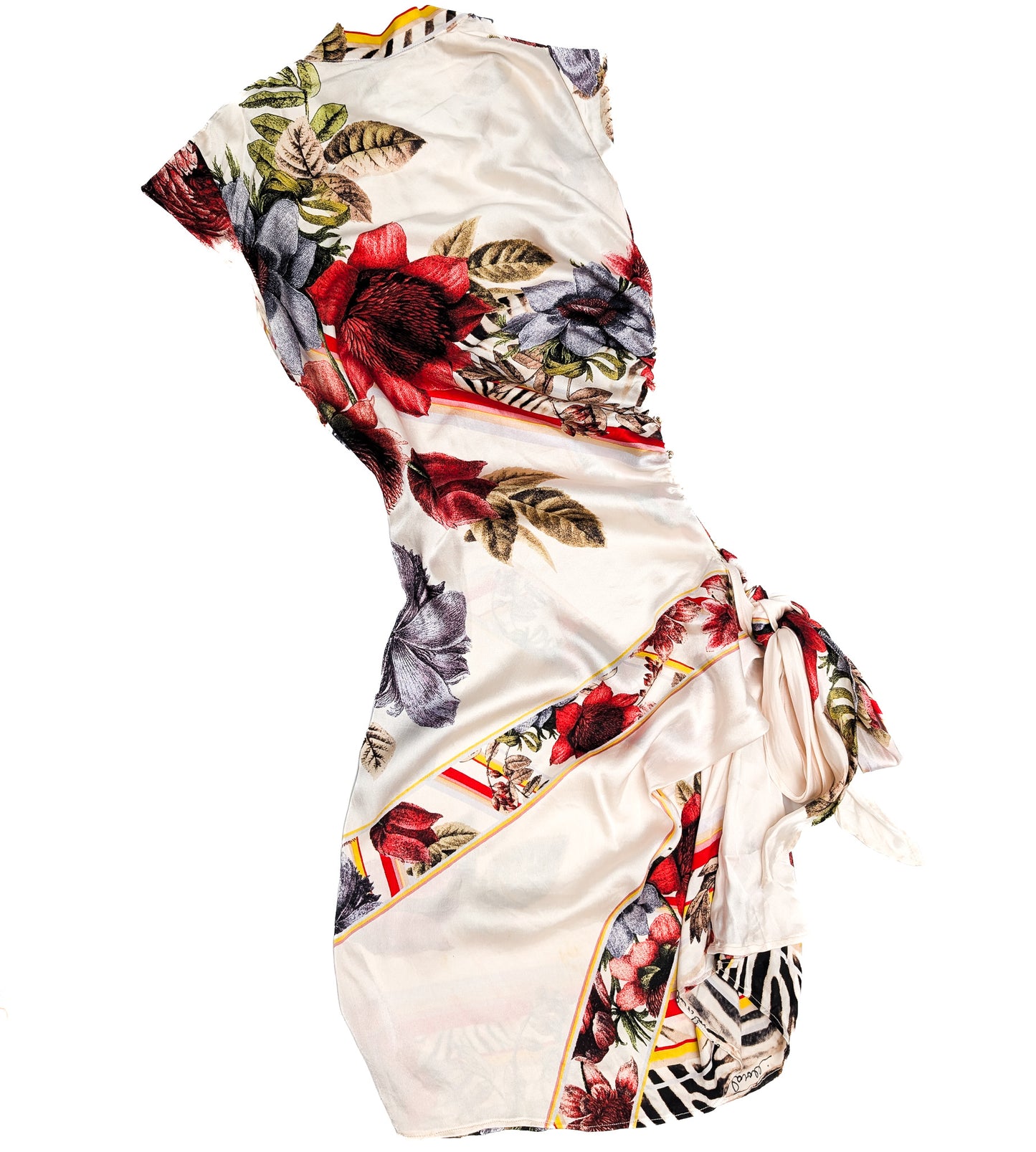Cavalli silk floral pattern dress