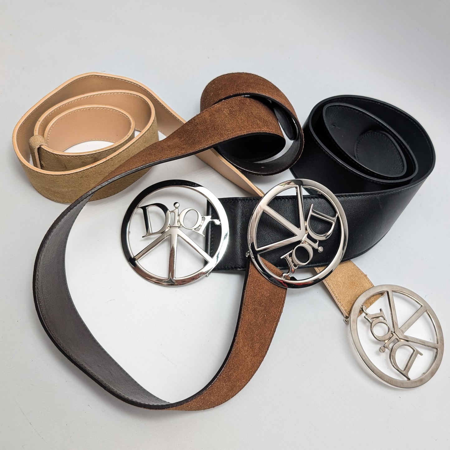 Brown suede belt by Galliano Peace and love - S/S 2005