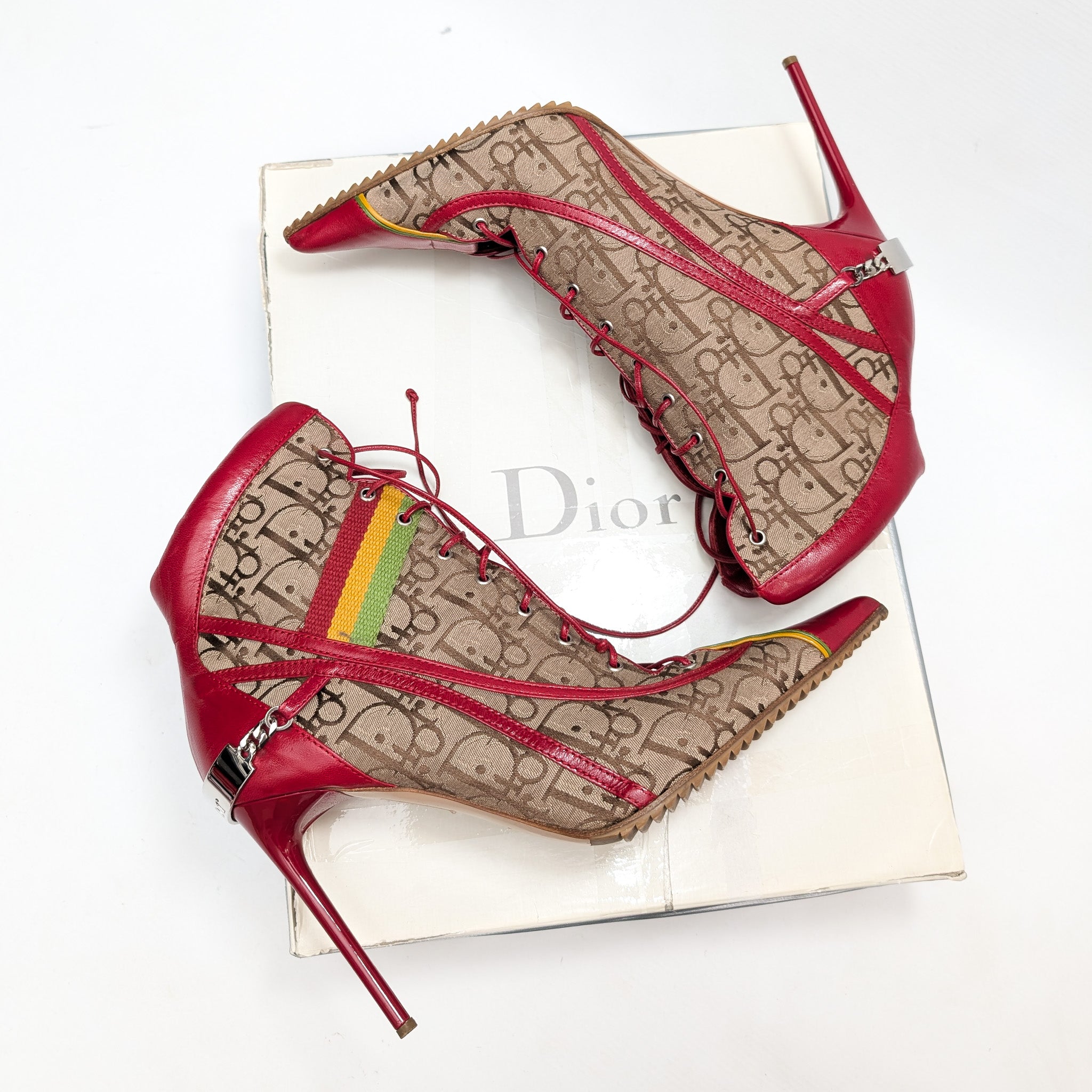 Dior Rasta ankle boots by Galliano 2003 - EU41|UK8|US10 – Al fintage