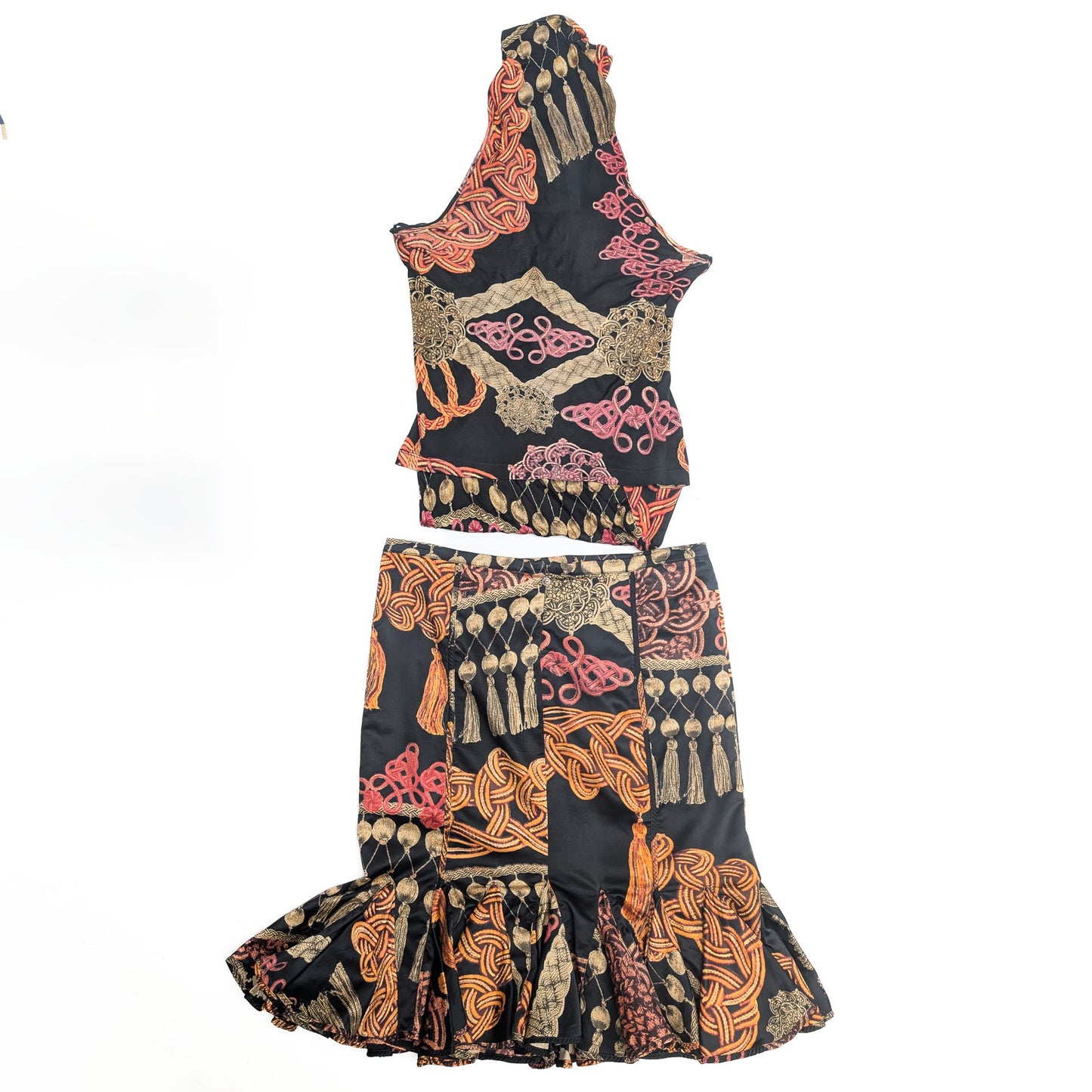 Roberto Cavalli top and skirt set