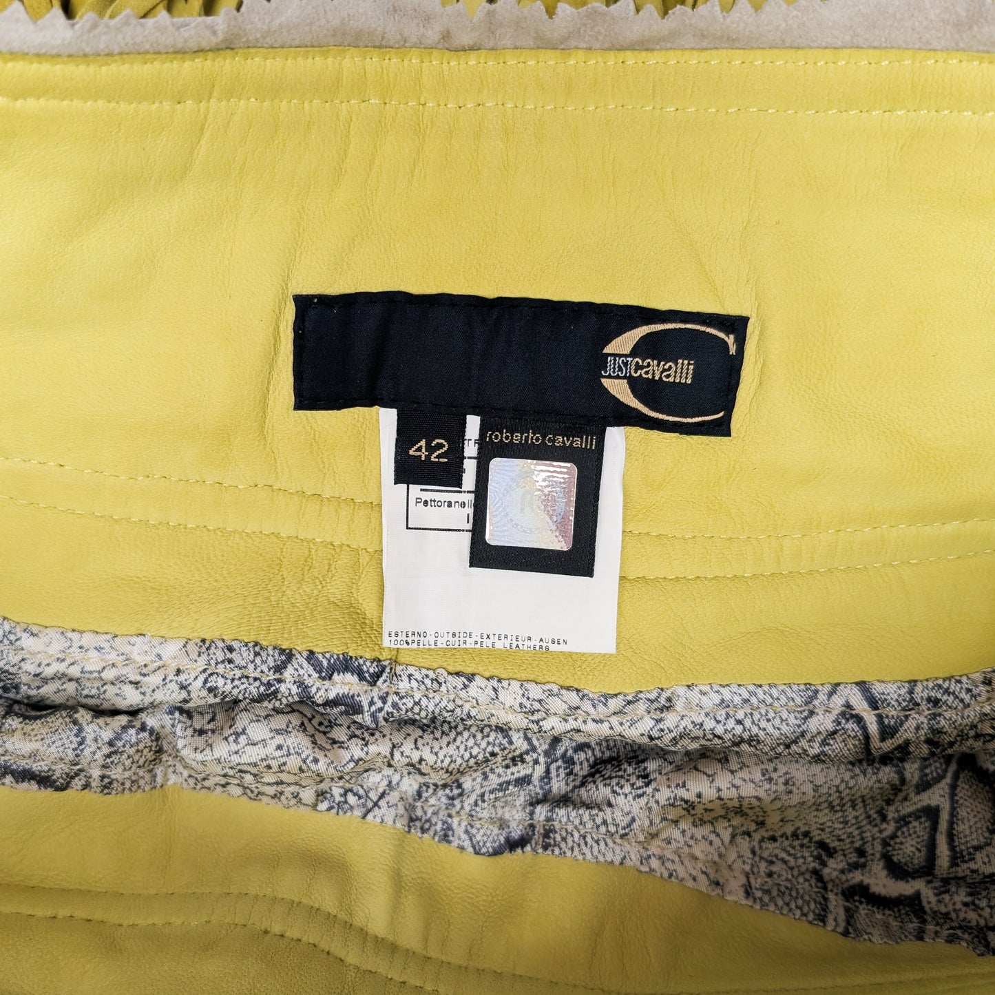 Roberto Cavalli Suede Skirt