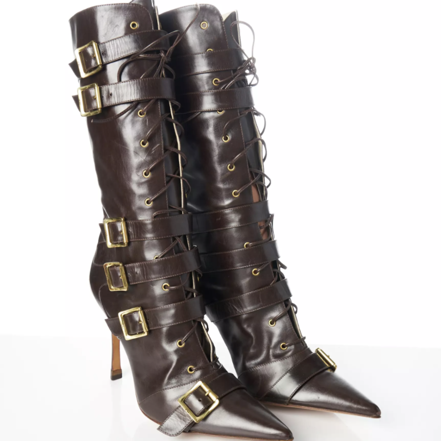 Dior buckle boots hotsell