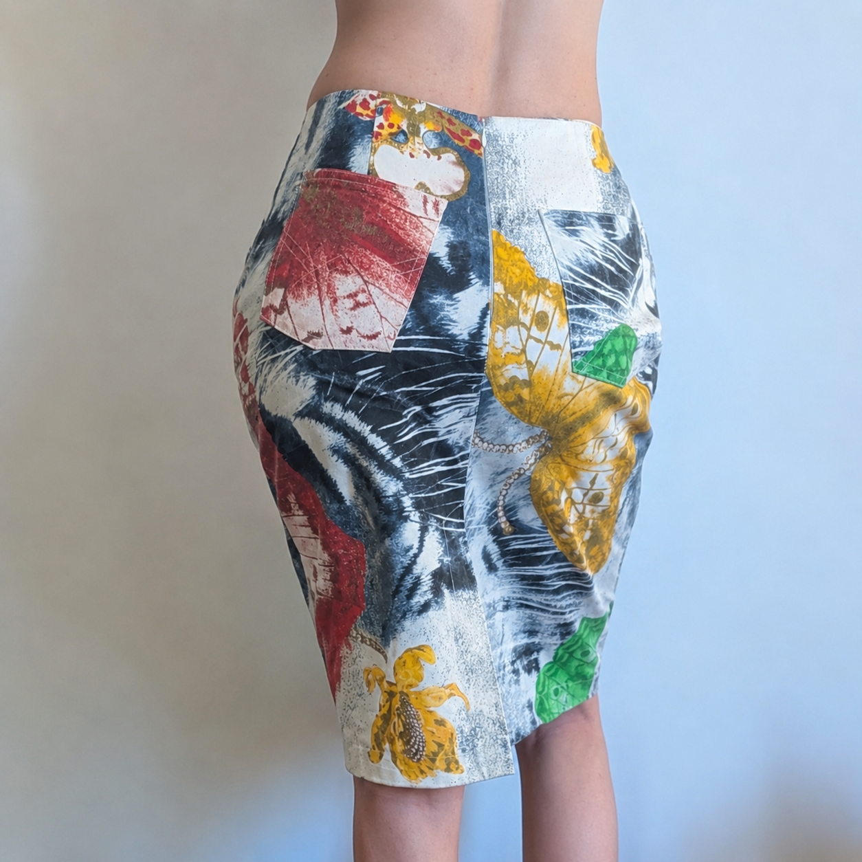 Roberto Cavalli "Butterfly" Skirt - M