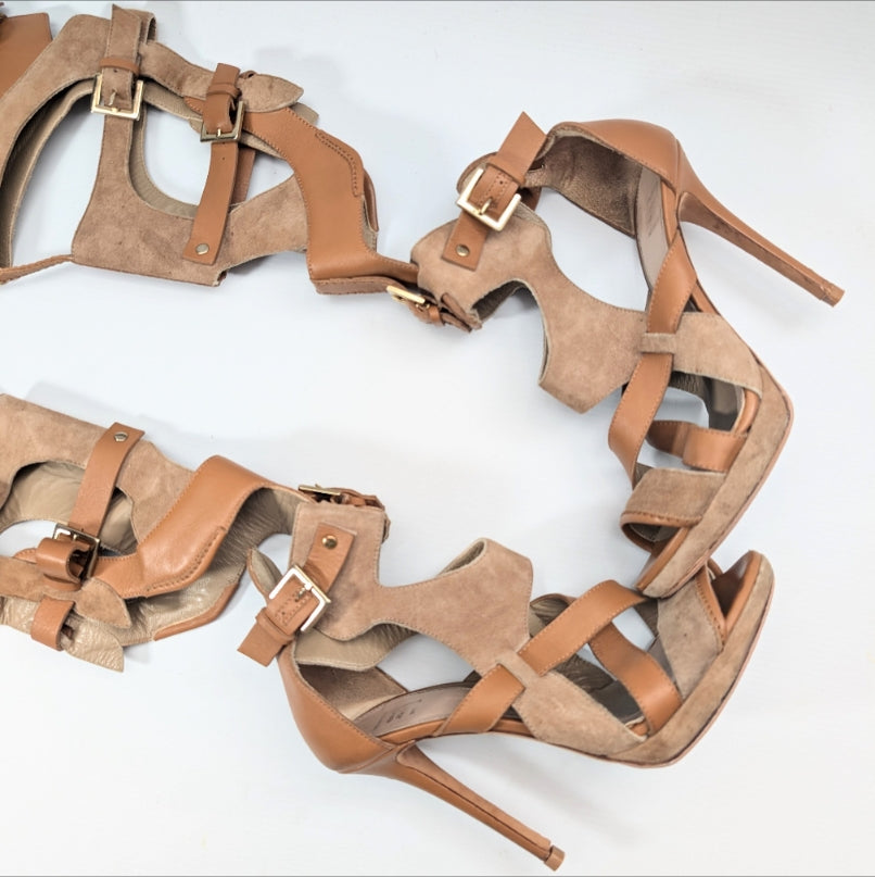 Hervé Léger high-top gladiator sandals - EU37|UK4|US6