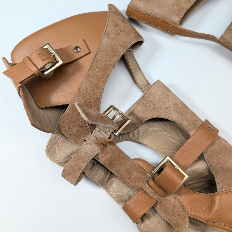 Hervé Léger high-top gladiator sandals - EU37|UK4|US6