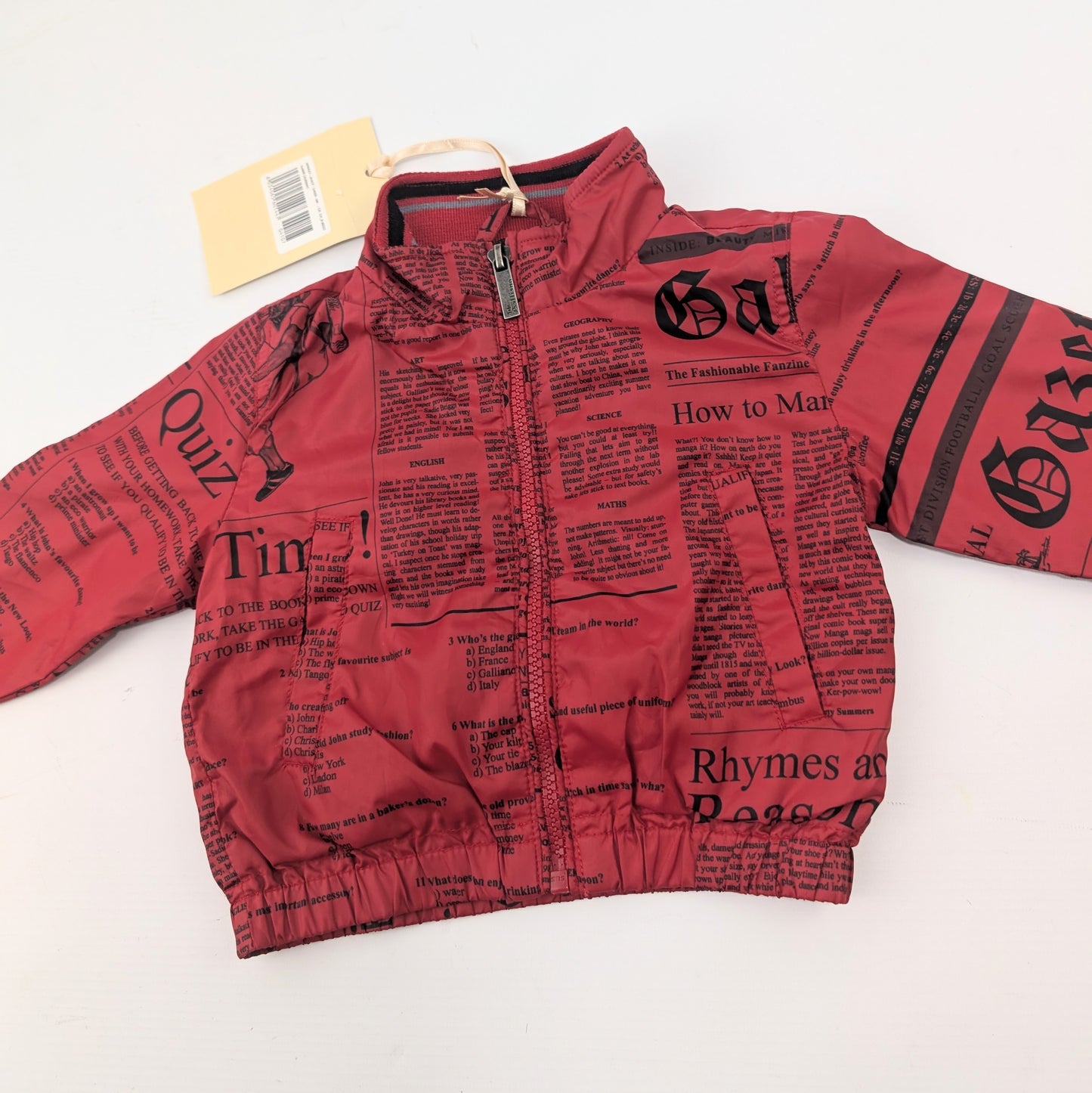 John Galliano monogram "newspaper" jacket - 6m