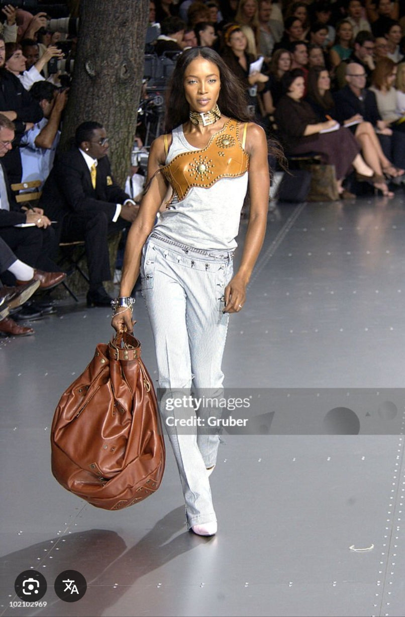 Dolce & Gabbana asymmetrical leather top - S/S 2003