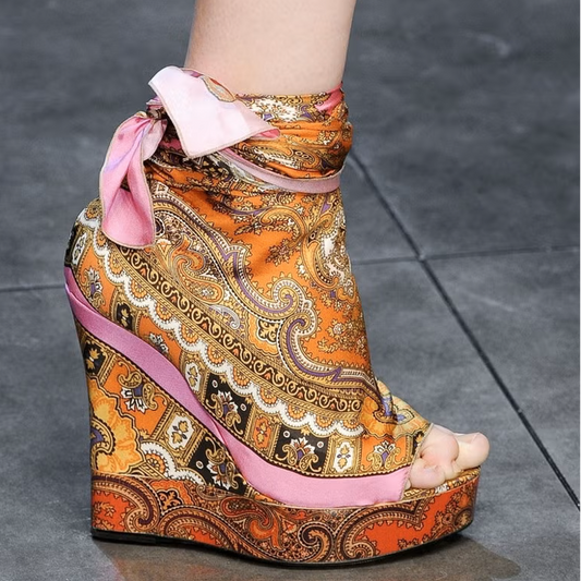 Dolce & Gabbana Scarf Sandals S/S 2012 - EU37|UK4|US6