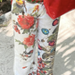 Roberto Cavalli floral print linen trousers - M