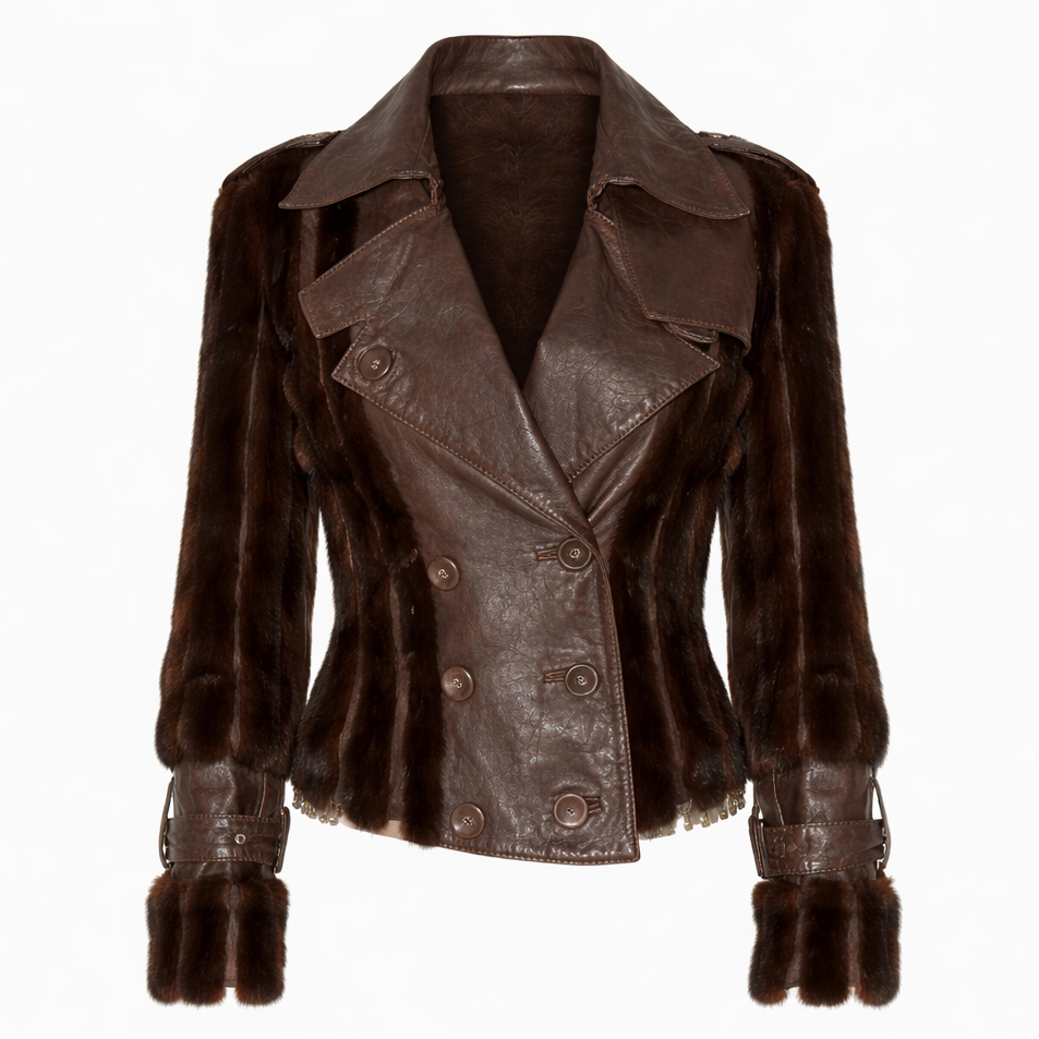 Dior Galliano F/W 2006 Leather and Mink Jacket