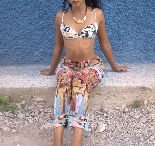 Indian pattern bikini and pants set Jean Paul Gaultier A/W1998