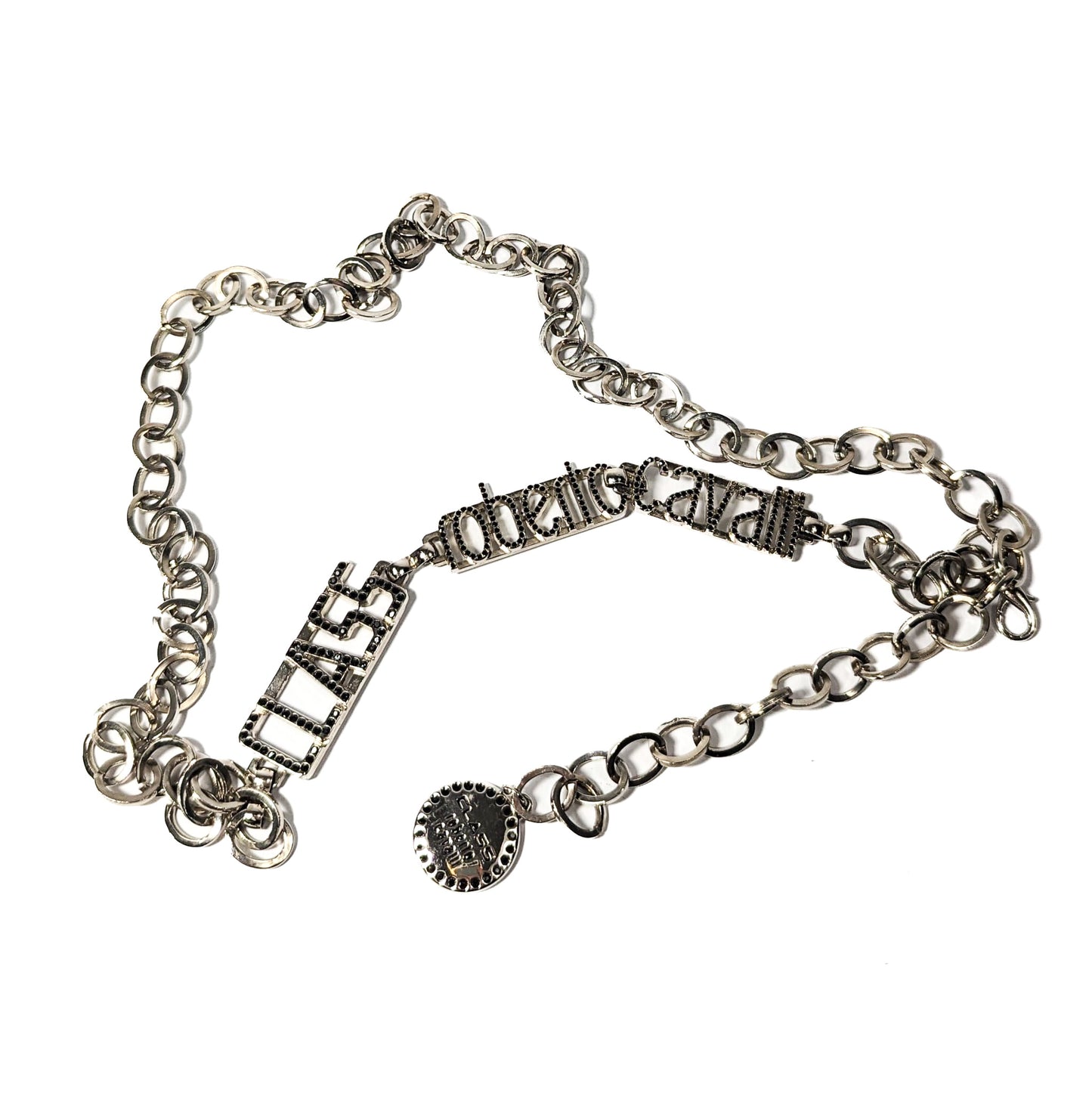 Roberto Cavalli silver chain belt