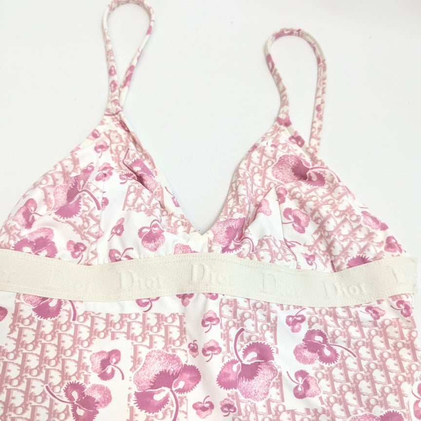 Dior by Galliano Pink Monogram Swimsuit 2005 Cherry Blossom