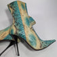 Gianmarco Lorenzi blue python ankle boots - FR39 | UK5.5 | US7