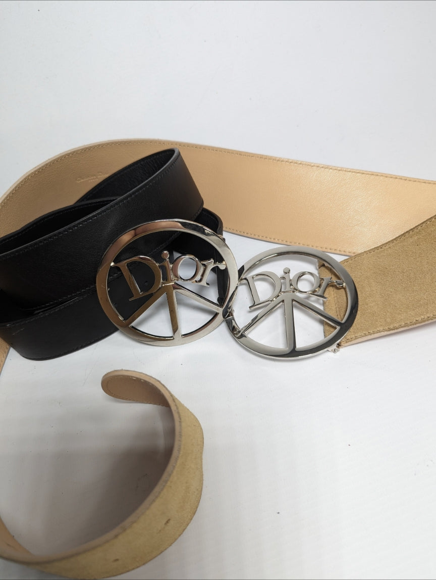 Beige suede belt by Galliano Peace and love - S/S 2005