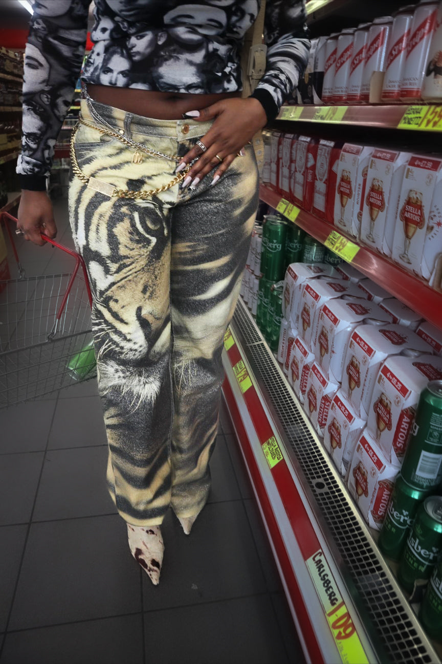 Roberto Cavalli "tiger" jeans - XL