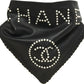 Chanel leather scarf