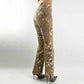 Cavalli beige stretch jeans with oriental print - S