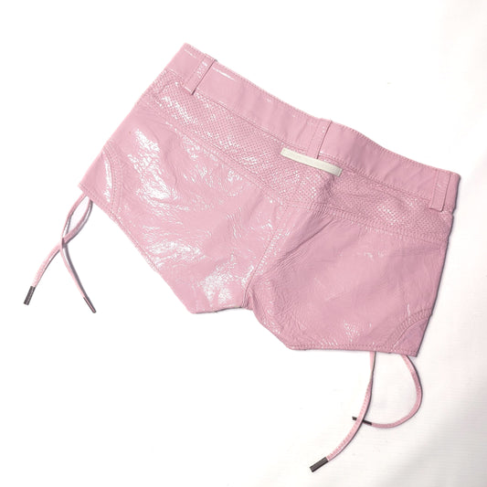 Jean-Paul Gaultier leather pink short