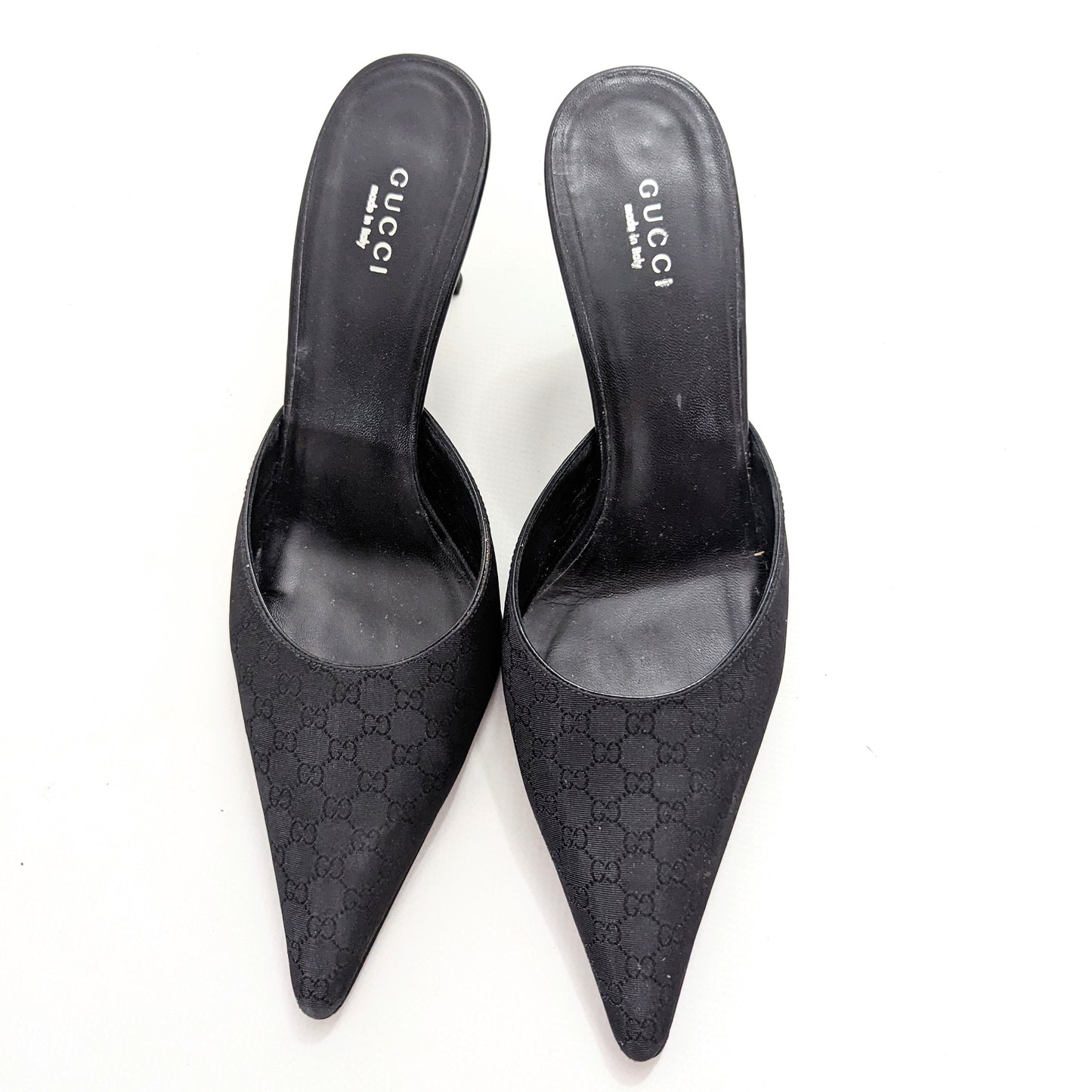 Gucci black monogram mules - FR38|5UK|6.5US