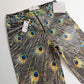 Roberto Cavalli sparkly paen pattern jeans -S