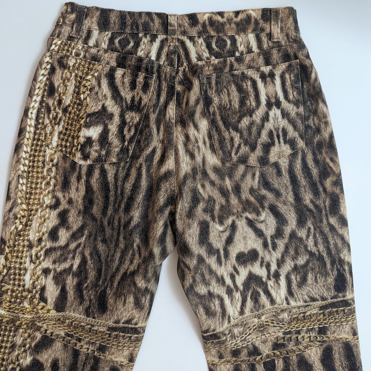 Roberto Cavalli leopard chain set - S/M