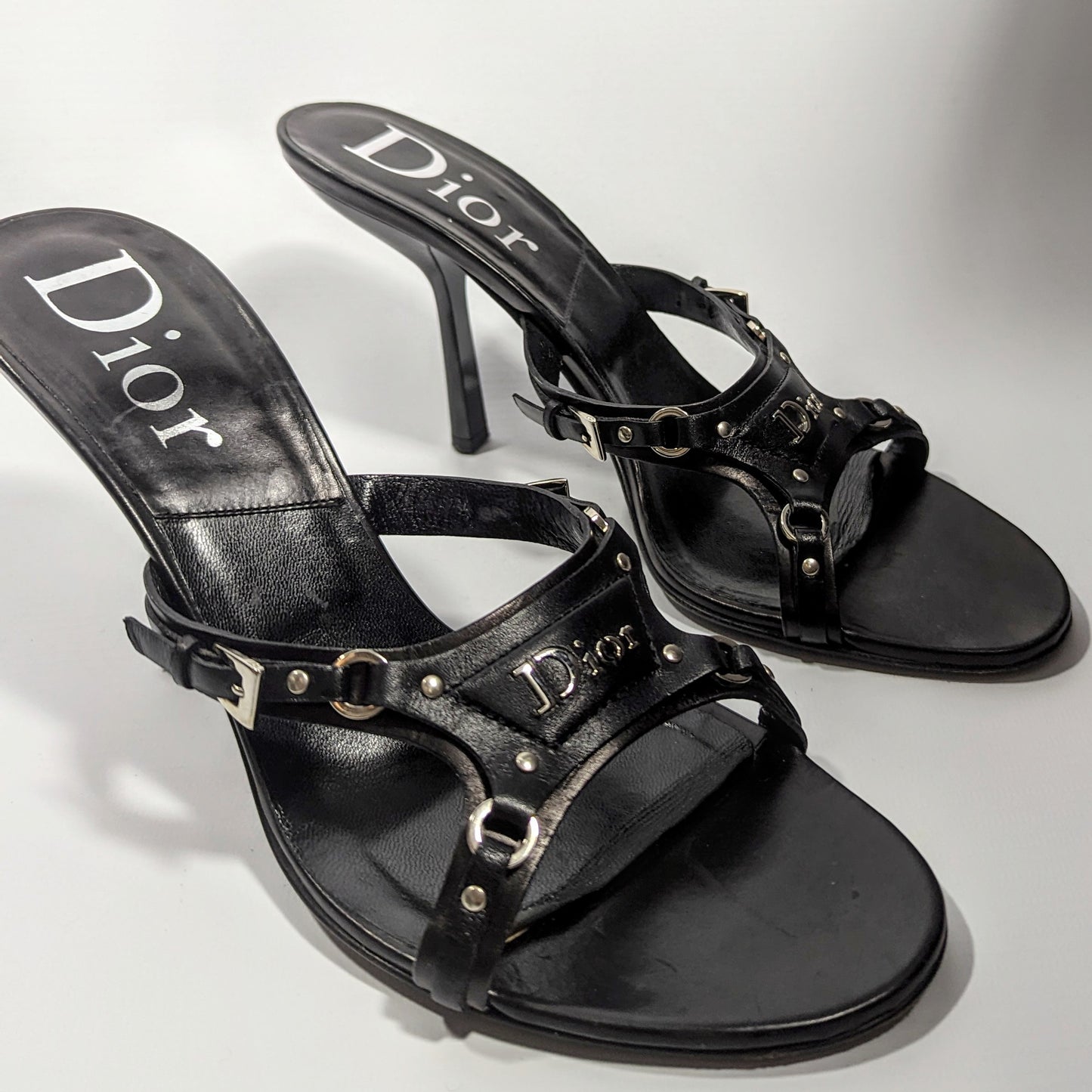 Dior heeled mules by Galliano Bondage Collection F/W 2003 - EU39,5|6,5UK|8,5US