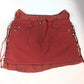 Paul Gaultier red denim skirt with boxer effect - M