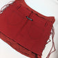 Paul Gaultier red denim skirt with boxer effect - M