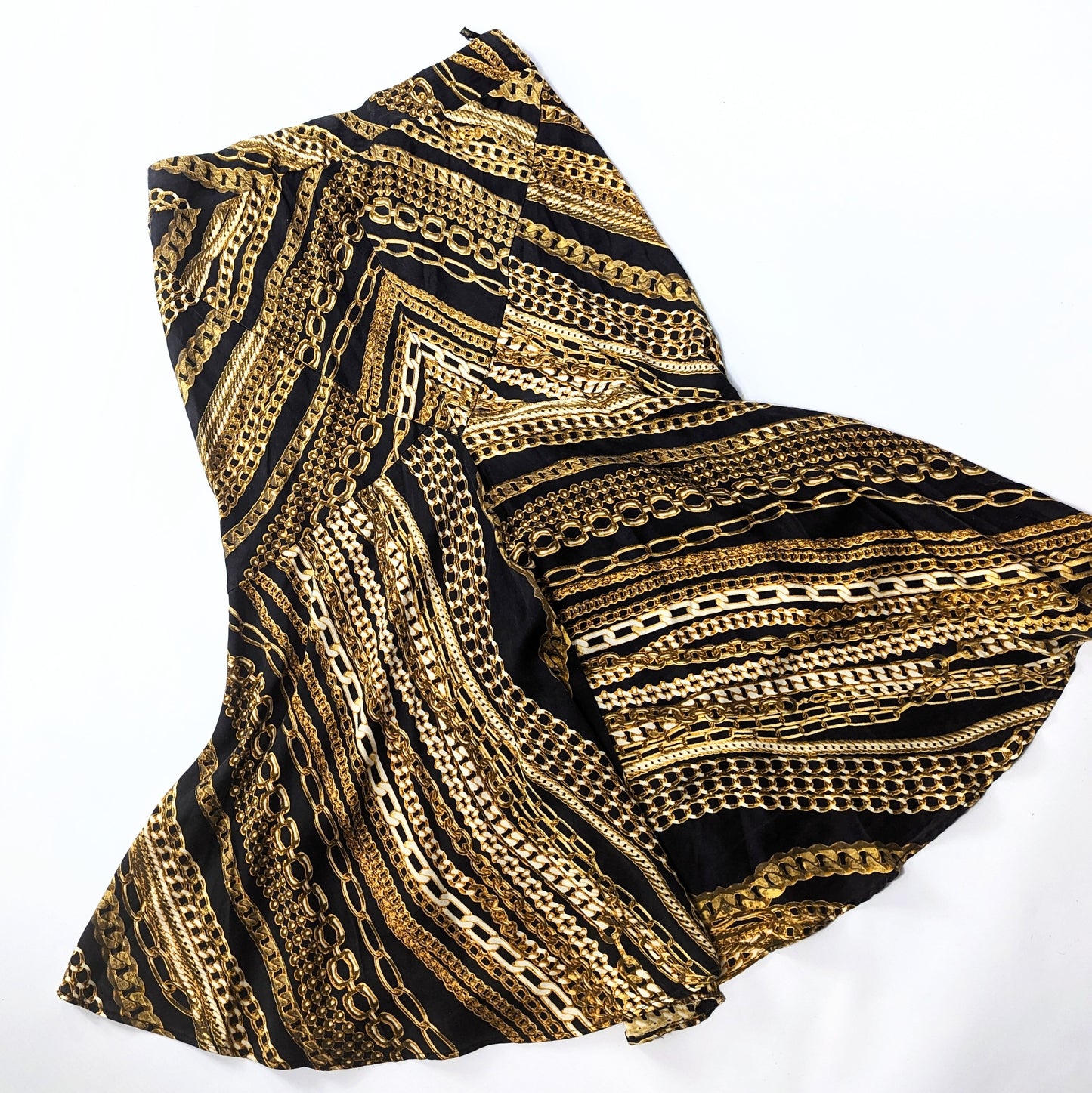 Roberto Cavalli chain-print silk skirt