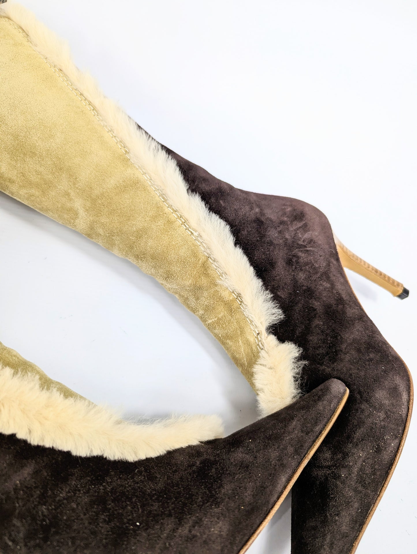 Italian suede and fur boots - EU38|UK5|US7