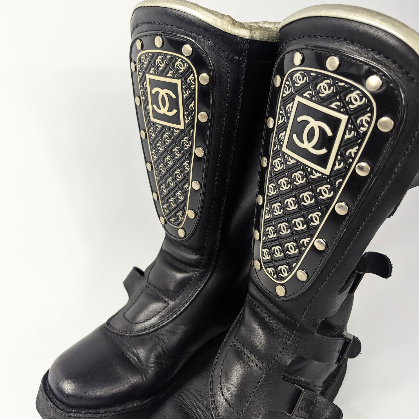 Chanel Winter 2003 biker boots - EU37|UK4|US6