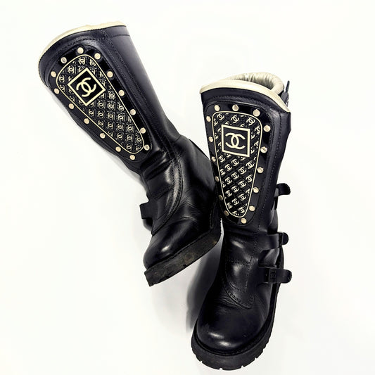 Chanel Winter 2003 biker boots - 2 sizes available 