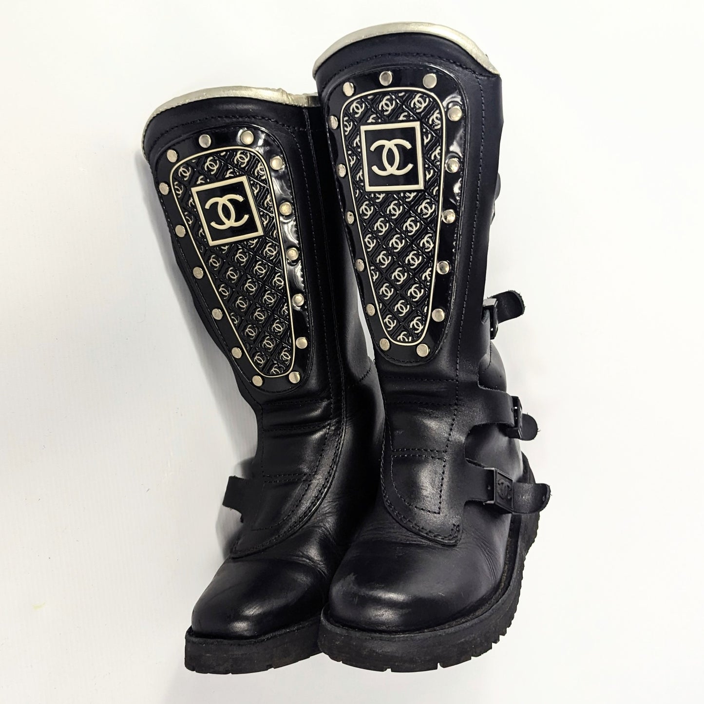 Chanel Winter 2003 biker boots - EU37|UK4|US6