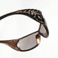 Dior brown “Ribbon” mask glasses