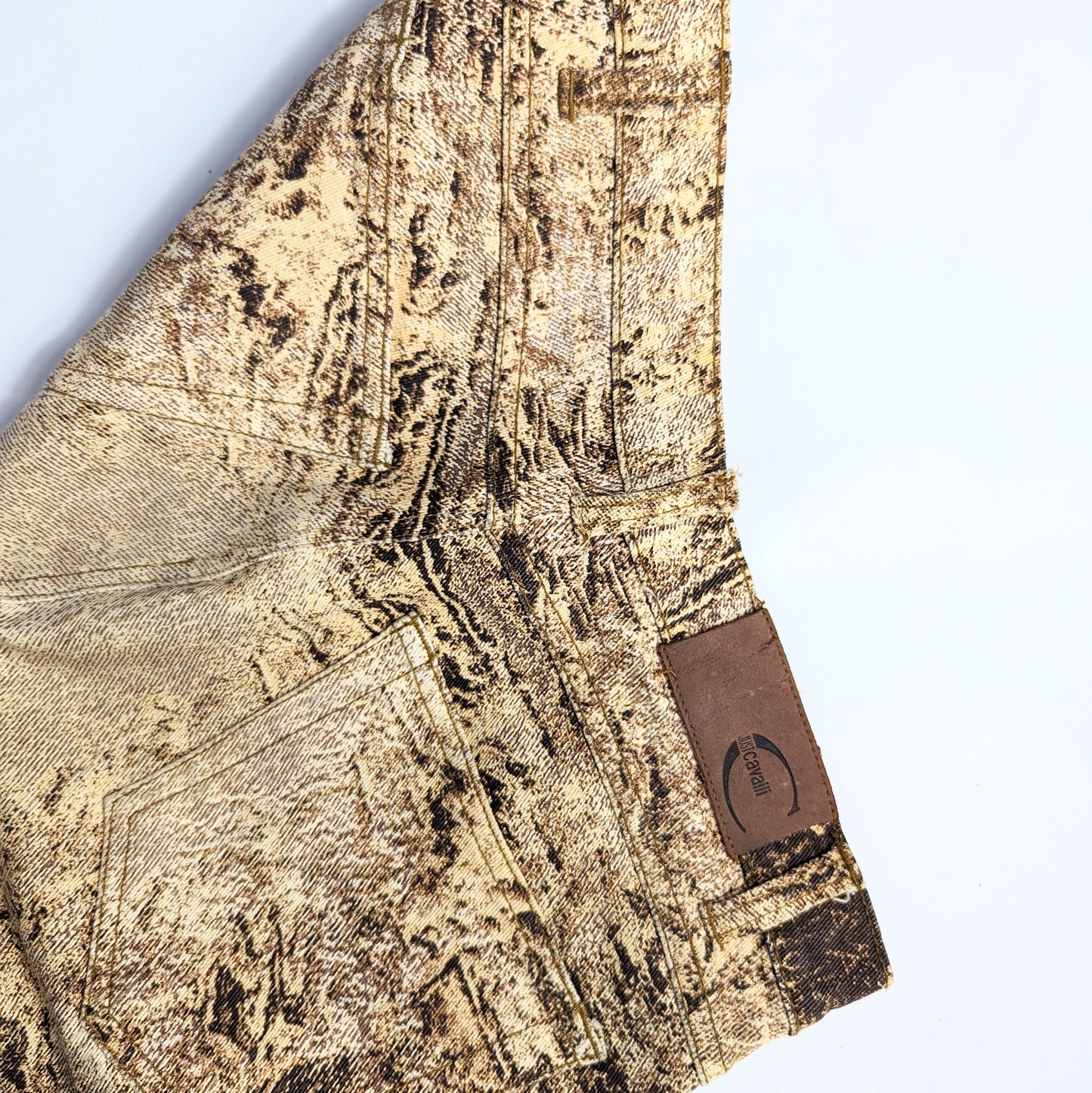 Roberto Cavalli Jeans Brown Psychedelic Print - S