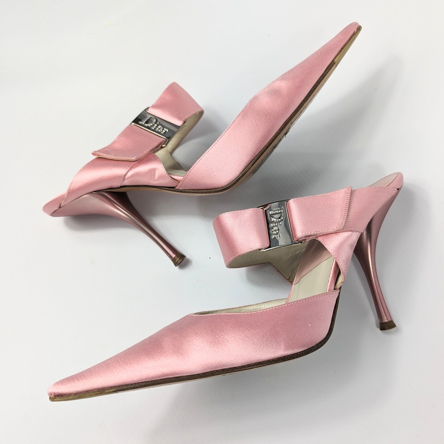 Dior by Galliano pink satin mules - FR38.5|5.5UK|8.5US