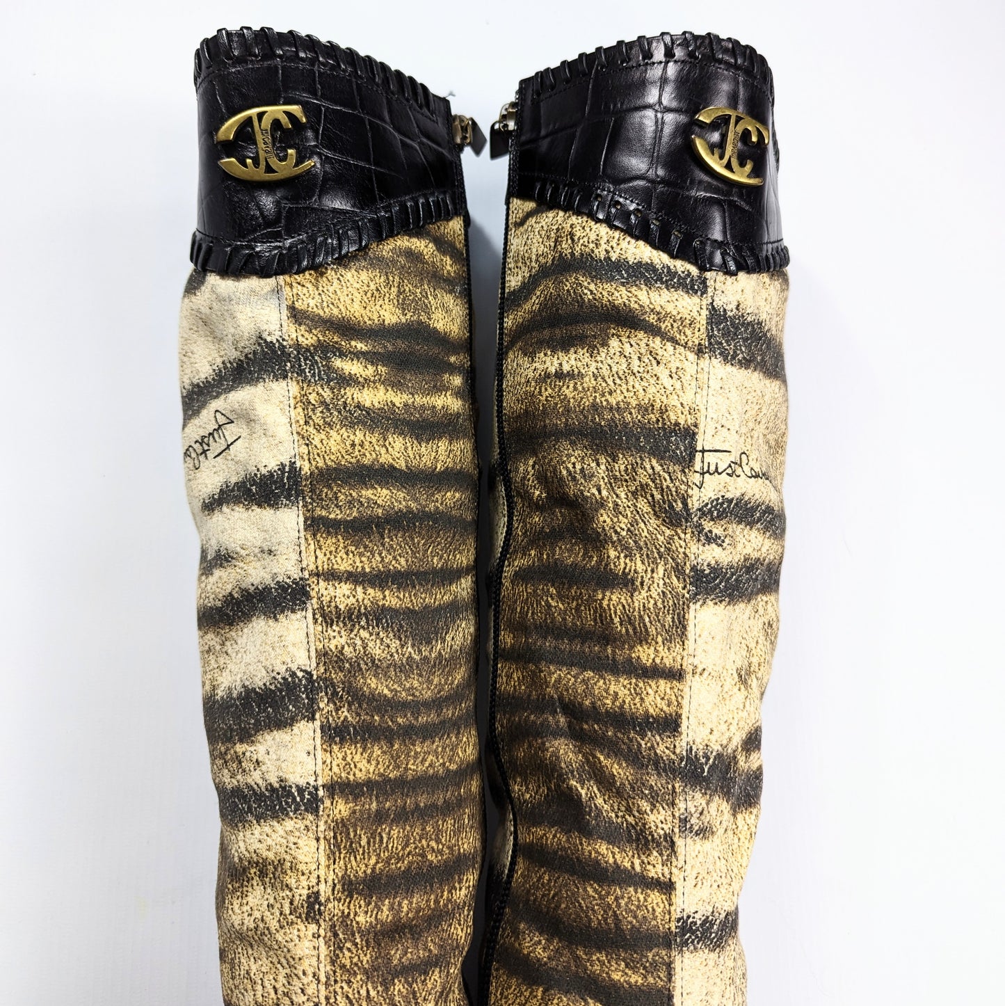 Cavalli tiger print boots - EU36|UK3,5|US5