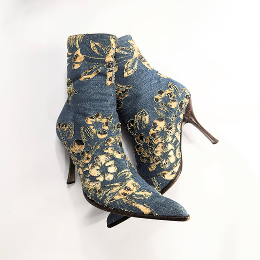 Denim ankle boots with animal print - FR40|6.5UK|8US